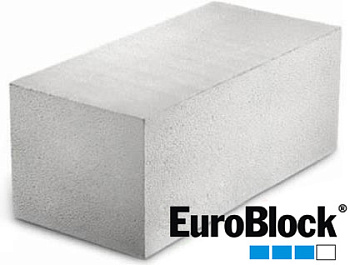 Блок пенобетонный (пеноблок)    D-400 Euroblock 600x300x400