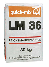 Кладочный теплоизоляционный раствор Quick-Mix LM 36 М-50 