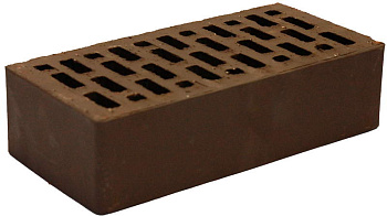 Кирпич одинарный темно-коричневый  гладкий BRAER   М-150 250x120x65